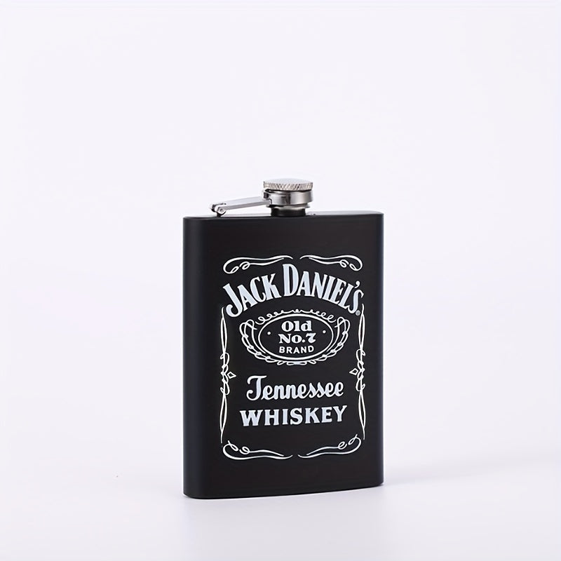 Stainless steel 8oz square flask suitable for men, ideal as a unique love expression gift for family and friends during Christmas.