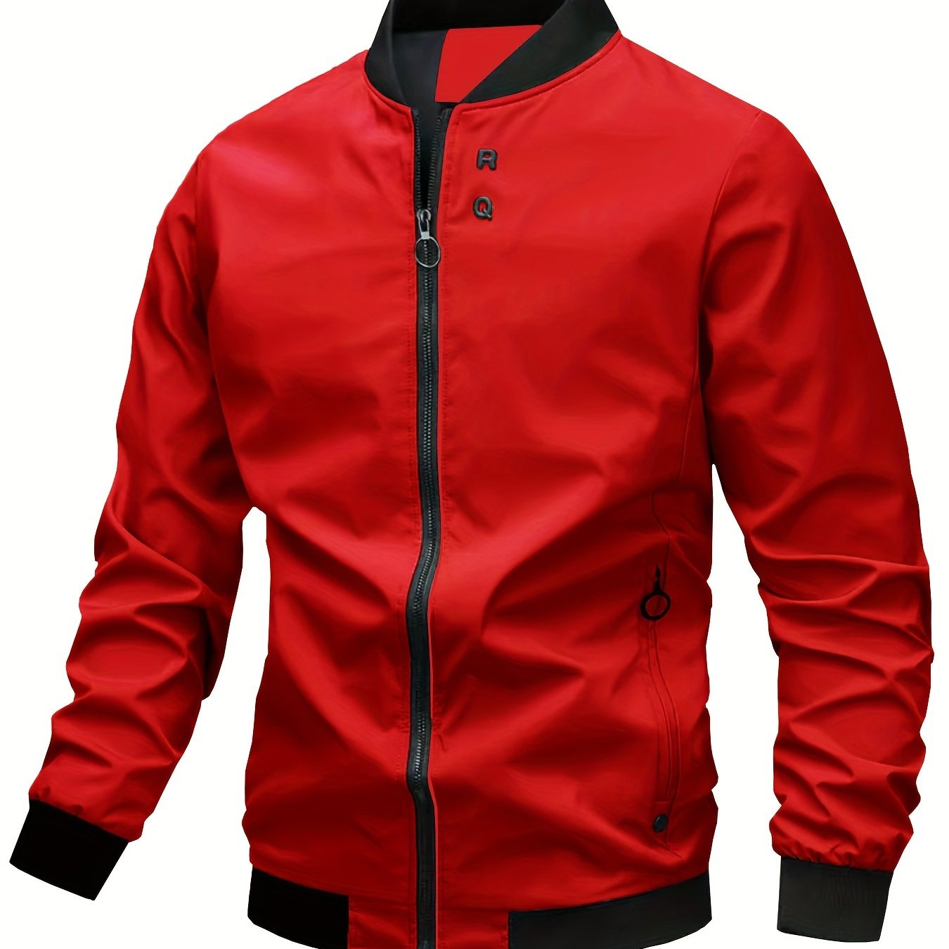 Classic Lightweight Windbreaker Jacket with Zipper Pocket