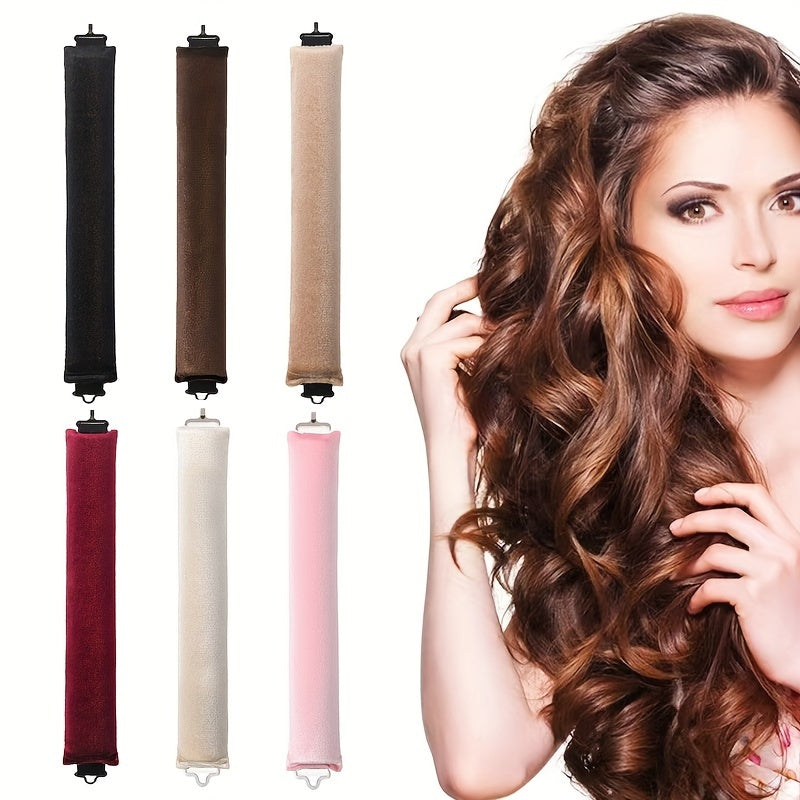 3-piece set with Korean velvet non-heat curling iron, thick hair curling tools, sleeping talisman hook, and big wave curling tool.