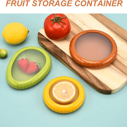 The Silicone Fruit Storage Box is a convenient and easy-to-clean way to keep your fruits and vegetables fresh. It can be used to store avocados, onions, and other produce, and is reusable for long-lasting use. The elastic pods help to maintain the