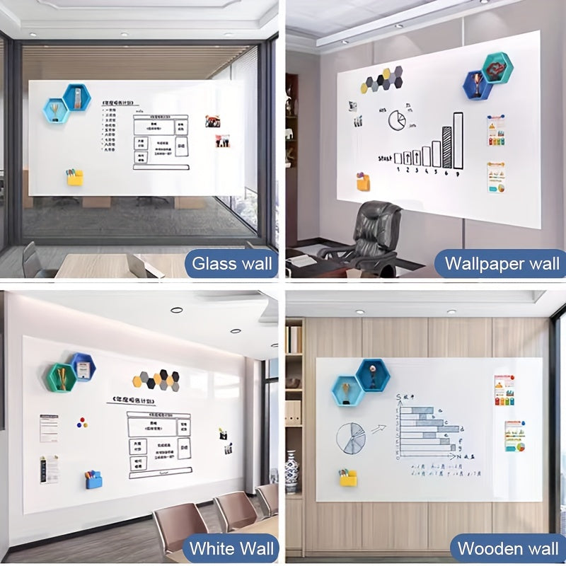 Removable magnetic whiteboard stickers for home or office use, easy to write on and erase. Perfect for teaching and training purposes.