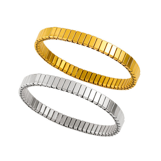 Titanium Steel Bracelet - 18K Gold Plated, Japanese & Korean Inspired, Stylish and Versatile, Premium Quality Wristband, Perfect for Everyday Wear and Gifting, Great for Christmas