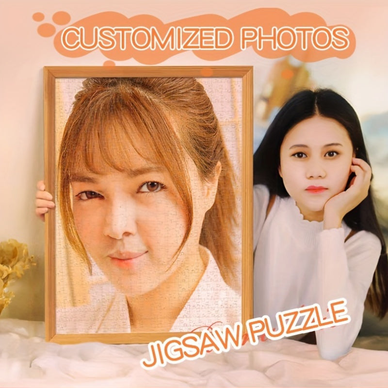 Personalized Puzzle Photo Frame: A Unique Gift for Someone Special - High Quality Printing, Elegant Wooden Frame, Recommended for Ages 14 and Above