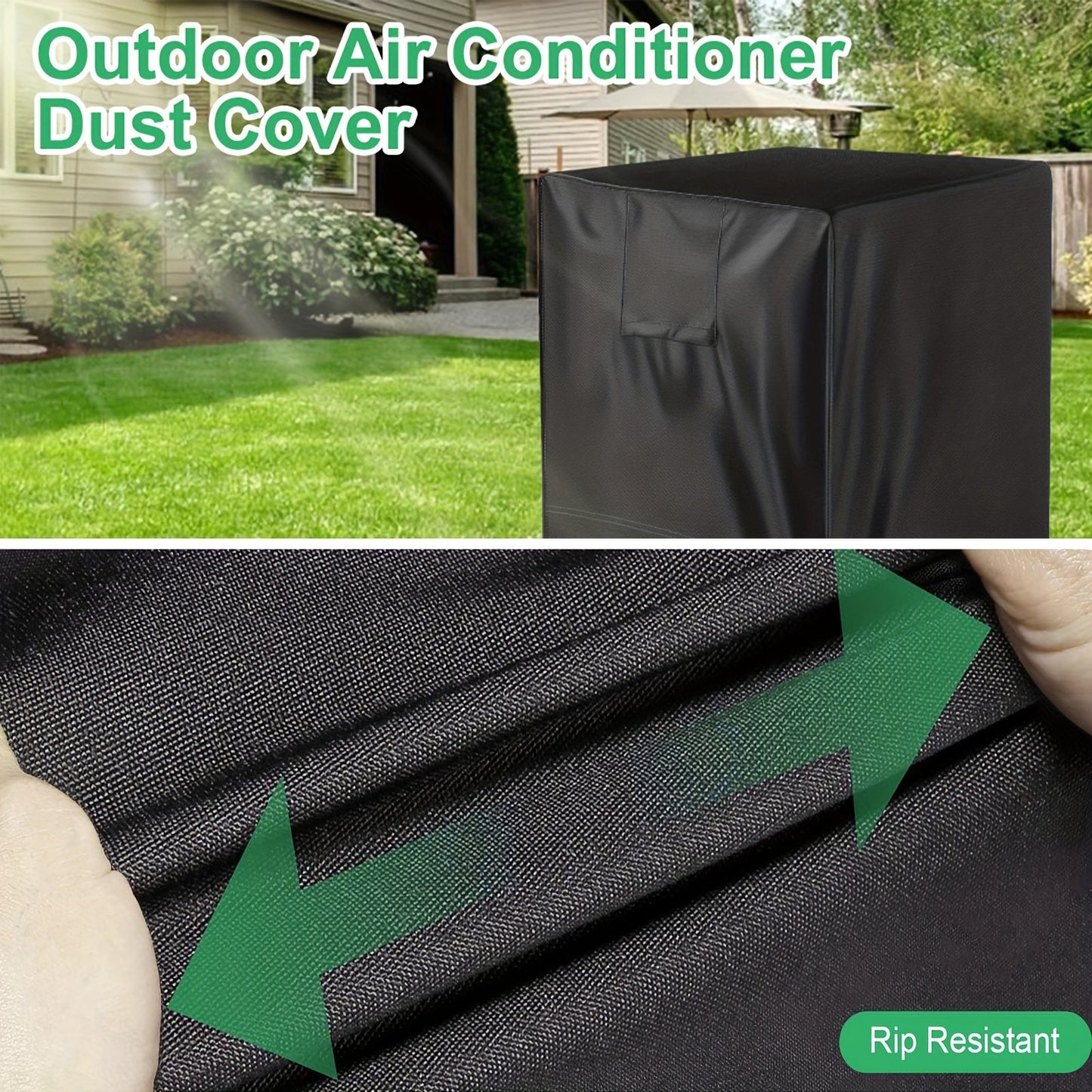 Protect your outdoor air conditioner with this durable Oxford fabric cover, measuring 60.96x60.96x73.66cm. Keep your unit safe from winter weather with this waterproof accessory.