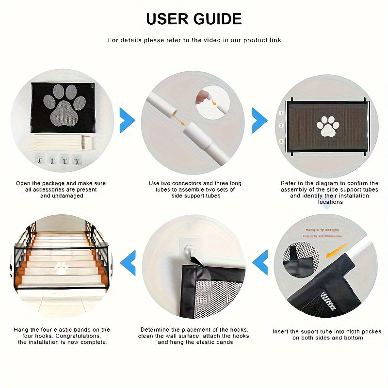 Durable mesh gate provides pet safety and security on the go.