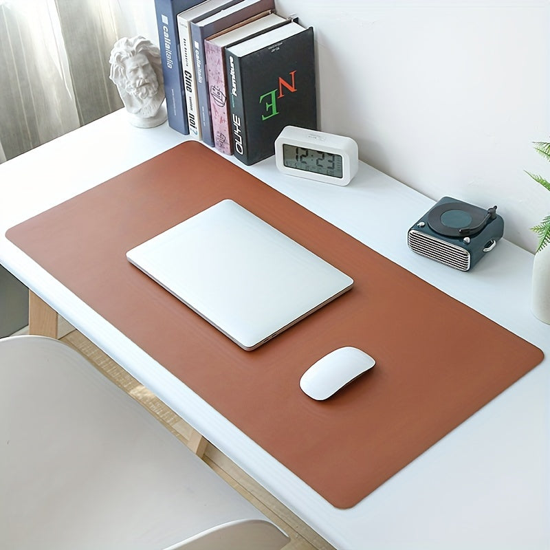 1 Non-slip PVC Faux Leather Desk Mat, Waterproof and Stain Resistant, Easy to Clean, Available in Multiple Colors for Office or Study Table.