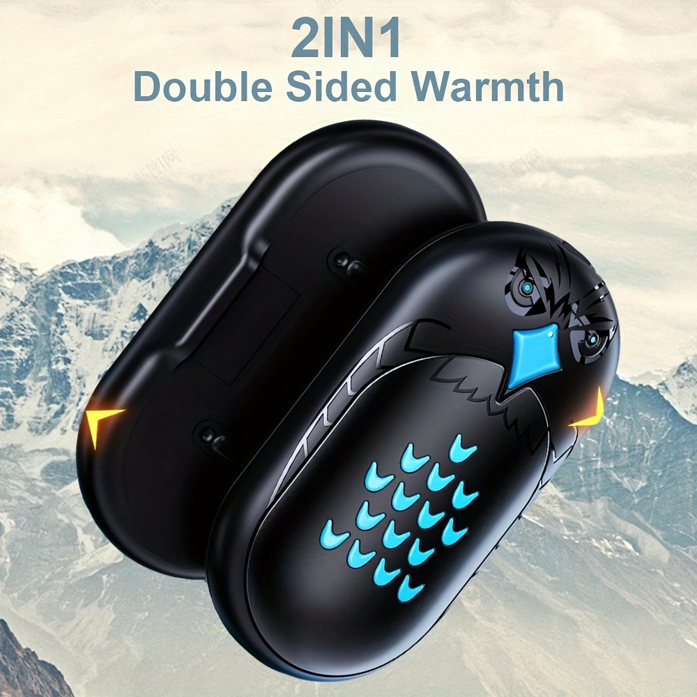 Stay warm on-the-go with our 2-piece USB rechargeable hand warmers. These portable electric pocket heaters feature quick charge technology and a powerful 6000mAh lithium battery. Made of durable ABS plastic and metal, they are perfect for outdoor