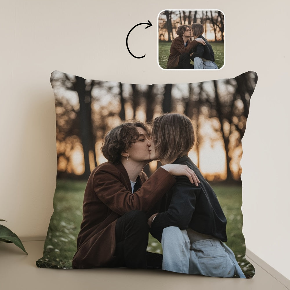 Upgrade Your Home Decor with a Personalized 18x18 Pillow Cover - Ideal for Special Occasions such as Valentine's Day, Christmas, Thanksgiving, and New Year - Makes a Thoughtful Family Gift or Anniversary Present - Single-Sided Print, Made of Polyester