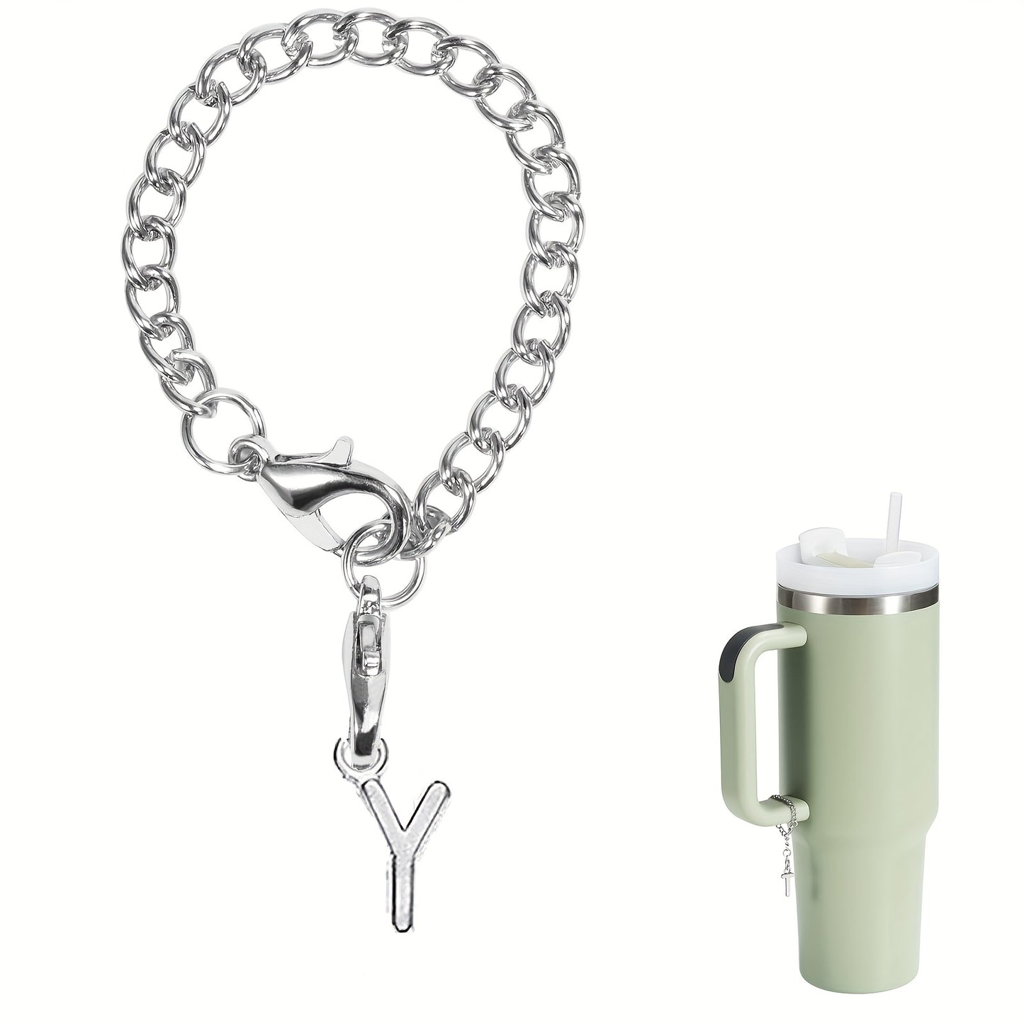 1-pc letter charm accessory for tumblers and water bottles.