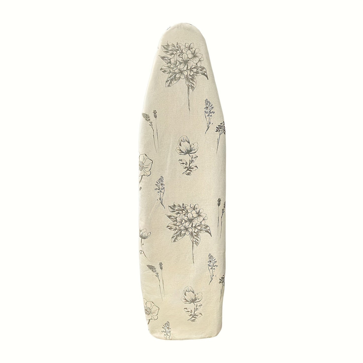 Floral Ironing Board Cover made of Long-Lasting Polyester Blend, Protects Against Heat and Stains, Features Secure Nose Pocket and Non-Slip Grip, Size: 139.7cmx20