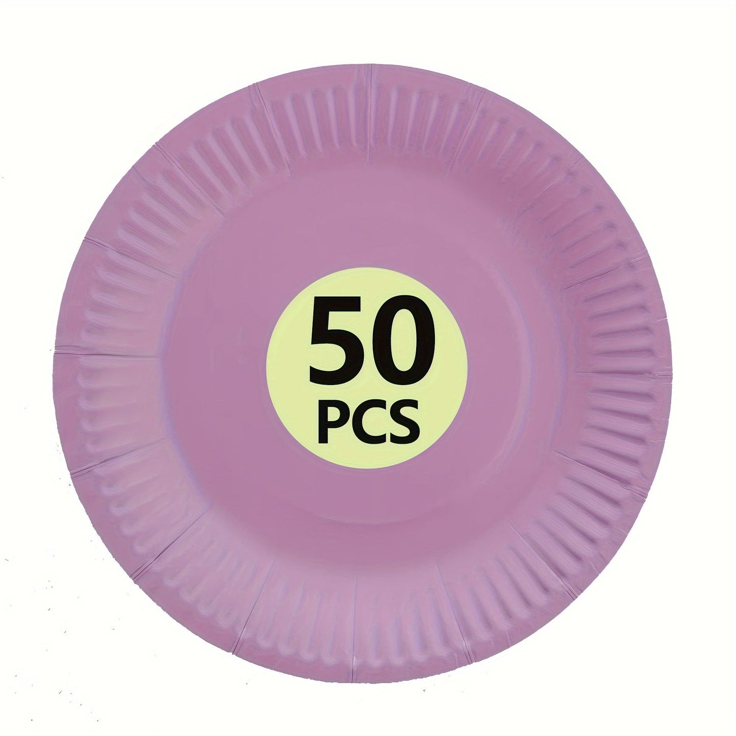 EcoPals Disposable Paper Plates Set of 50 - Includes 15.24/17.78/22.86 cm Round Uncoated Compostable Plates - Leak-Proof, Ideal for Snacks, Salads, Holidays, and DIY Crafts - Perfect for Christmas, Halloween, Easter, Hanukkah, and Thanksgiving