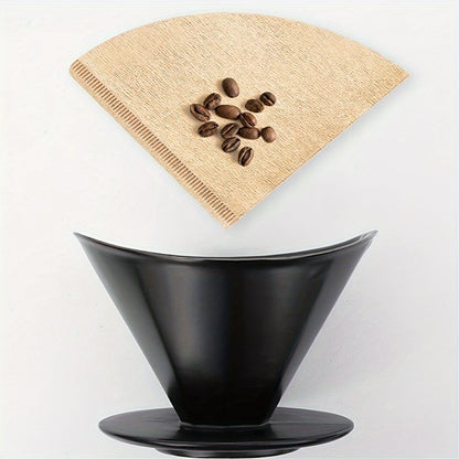 1 set of 2 coffee filter paper packets, made from 100% wooden pulp. These conical hand-pouring filter cups are designed for use in drip-style American coffee pots. Each set includes 200 filter papers.