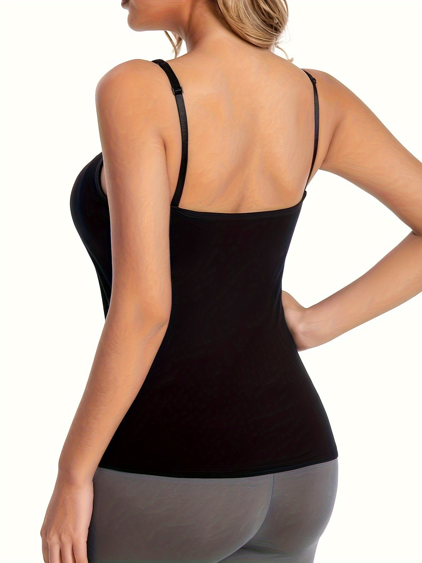 3 padded camisoles with bra straps for comfortable leisure wear at home