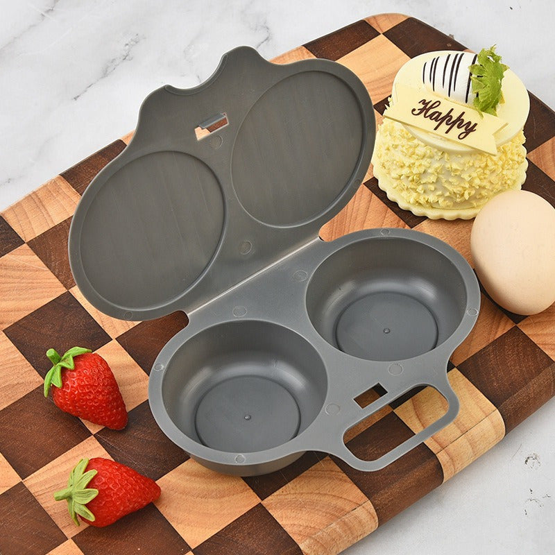 Plastic Microwave Egg Cooker Set: Includes 1 or 2 Pieces, Safe for Food Preparation, Easy and Quick Poaching, Ideal for Healthy Cooking in Home and Restaurant Kitchens.