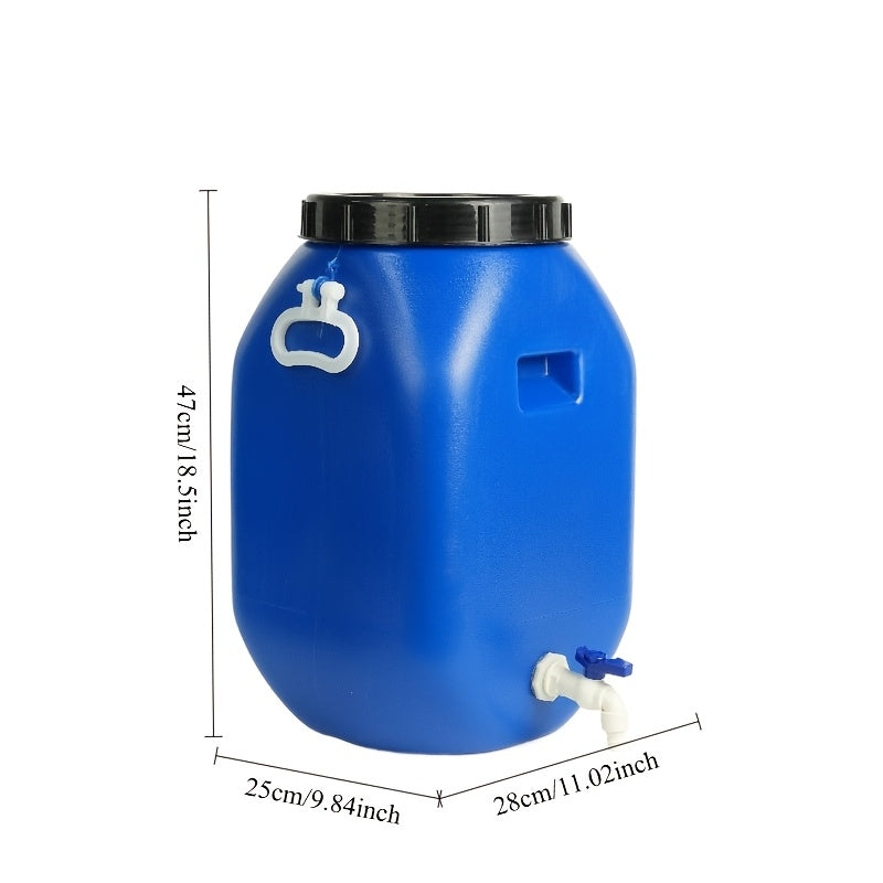 25L Heavy-Duty HDPE Plastic Bucket with Secure Lid - Resistant to Acids & Alkalines, High Temperatures, and Thicker Walls for Outdoor, Wall and Patio Cleaning.