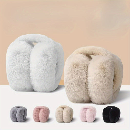 Keep warm during winter with our Winter Warmth Knit Fabric Earmuffs. These fuzzy ear warmers are made of polyester and provide foldable ear protection in a fitted style. Care for them by hand washing only to ensure their longevity throughout the winter