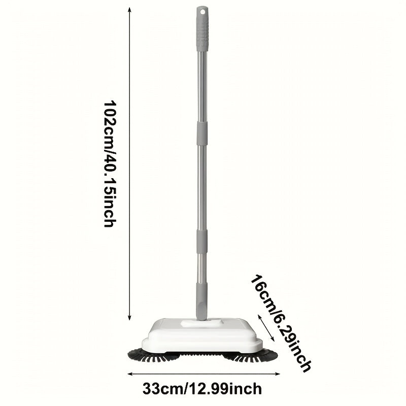 The 3-in-1 Hand Push Sweeper, Broom & Dustpan Set is a versatile cleaning tool that is perfect for hard floors in any room of the house. With an extendable handle and easy-clean design, this set is ideal for use in the bedroom, bathroom, kitchen, and