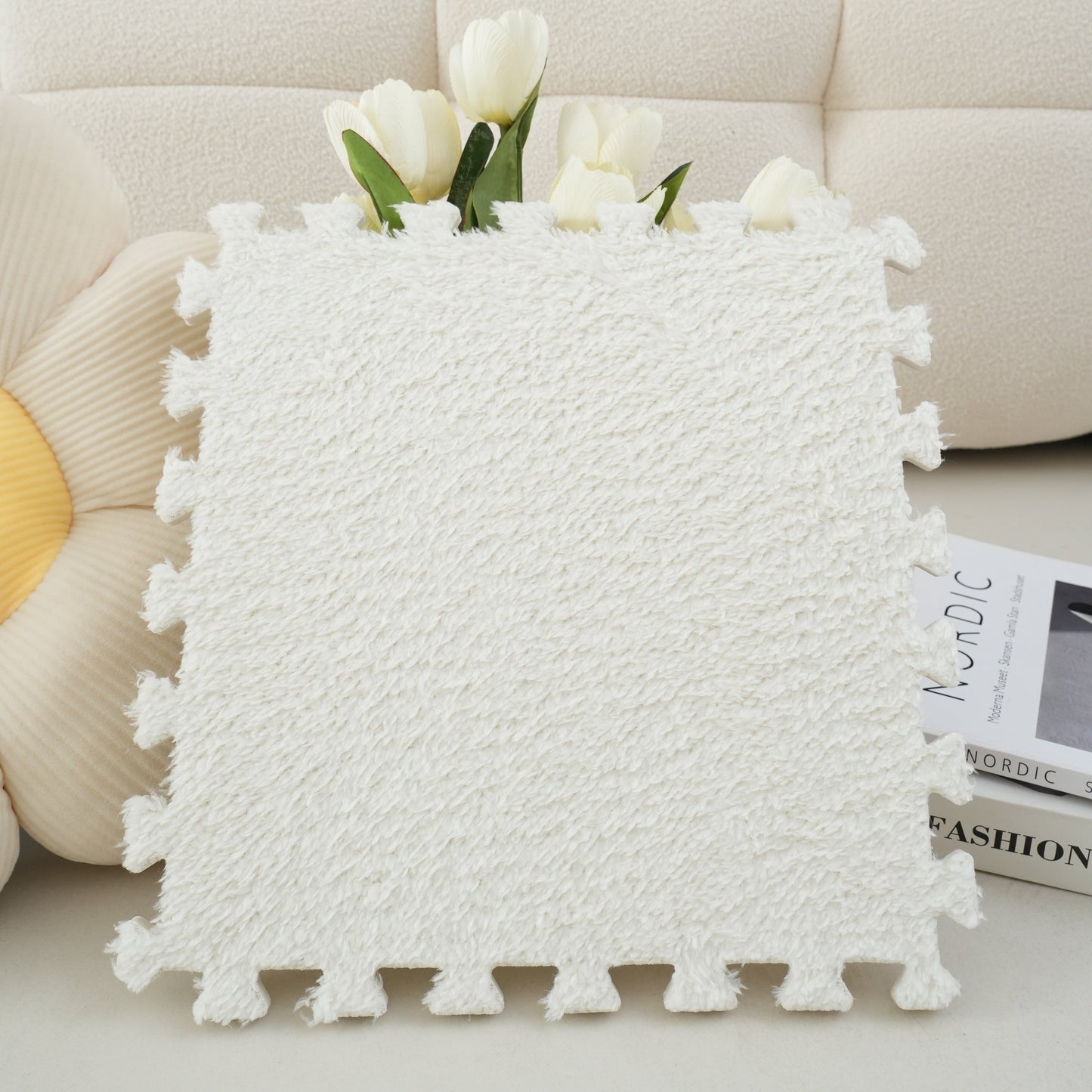 Spliced Carpet for Home Decor: Ideal for Bedrooms, Living Rooms, Balconies, and More! This Washable and Dirt Resistant Mat is Perfect for Large Areas, Entrances, Bay Windows, and Bedside Use.