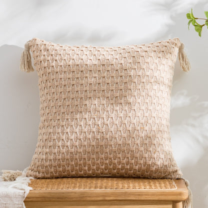 Modern minimalist jacquard knitting pillow cover - soft and stylish for living room, bedroom, office chair.