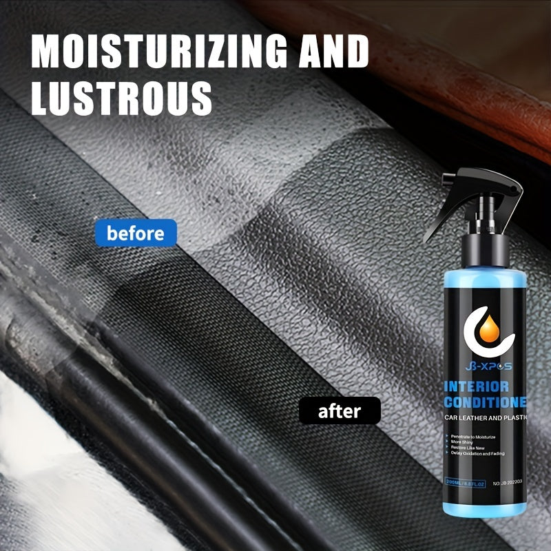 1pc JB-XPCS Car Interior Coating for plastic & faux leather restoration, delays oxidation and fading, with upholstery care.