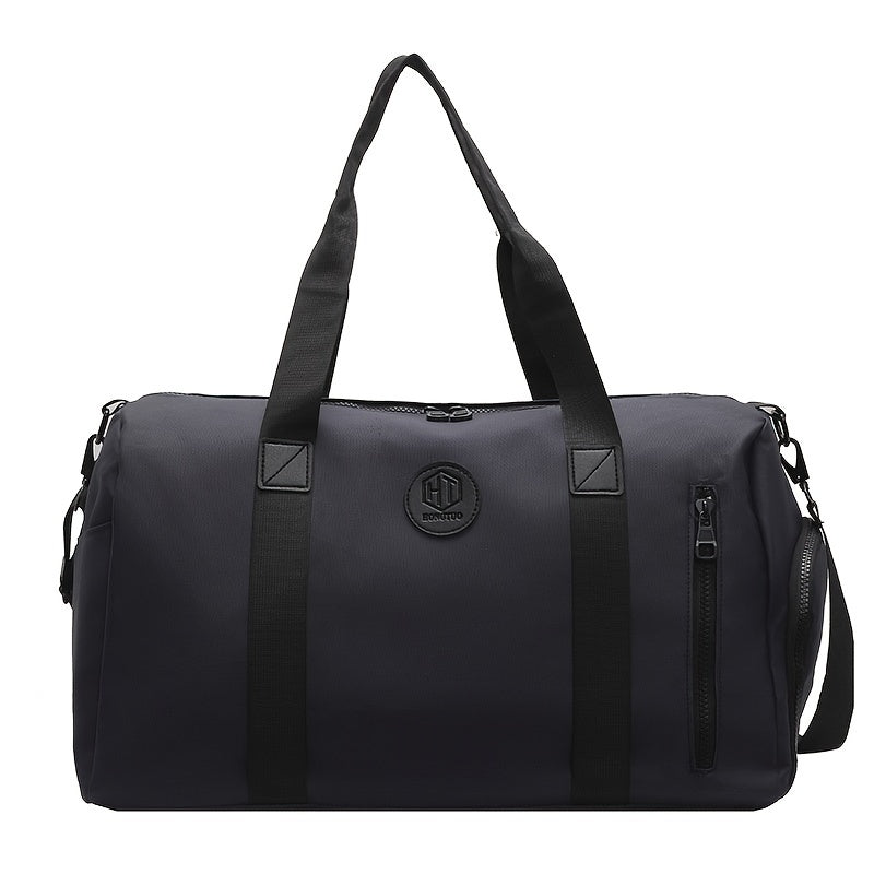 Men's Microfiber Leather Tote Bag, perfect for daily commuting with its large capacity.