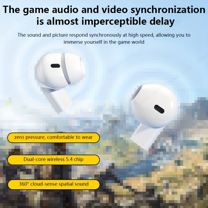 Senyang True Wireless In-Ear Gaming Headphones with Touch Control, HD Calling, Rechargeable Battery for Android & iPhone, Sports Earphones, Noise Isolation, Smart Headphones.