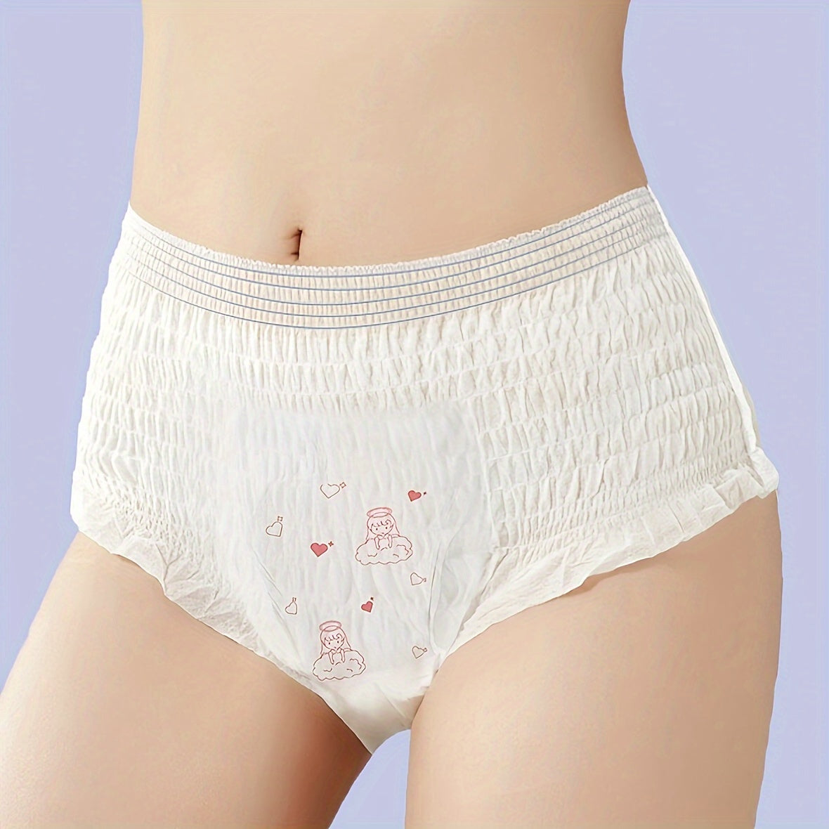 Leak-proof menstrual panties made for women with a comfortable fit for overnight wear. These unscented cotton pants have a 360° elastic waist and are breathable and absorbent for periods.