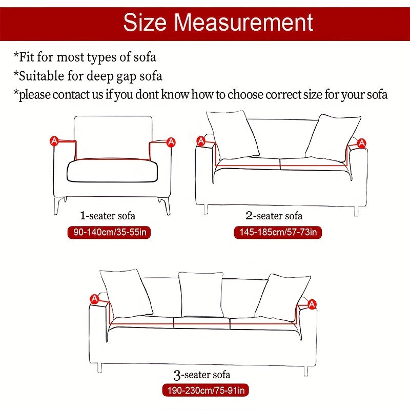 Sofa cover with elastic spandex for lounge chair, available in various sizes.