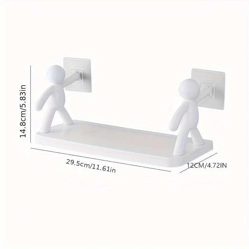 Small and Stylish Wall-Mounted Floating Shelf - Easy Installation, Ideal for Organizing Bathroom and Kitchen Supplies