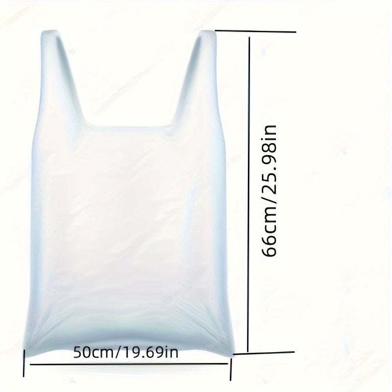 30L Vest Style Trash Bags that are multipurpose, durable, and leak-resistant. Made from 0.015mm thick polyethylene, these garbage bags are perfect for use in the kitchen, bathroom, and living room. They are recyclable and tear-resistant, made from MDPE.