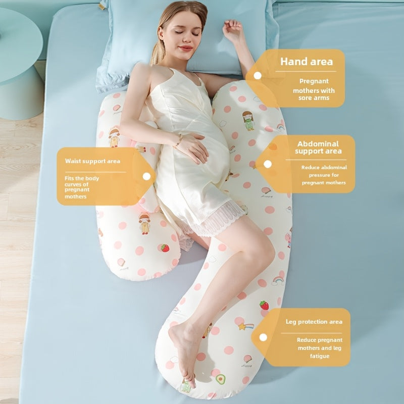 Every mother needs to have a maternity pillow. It provides waist protection, supports side sleeping, aids in pregnancy support, and acts as a versatile abdominal pillow. This pillow is perfect for the summer months of pregnancy and makes a special gift