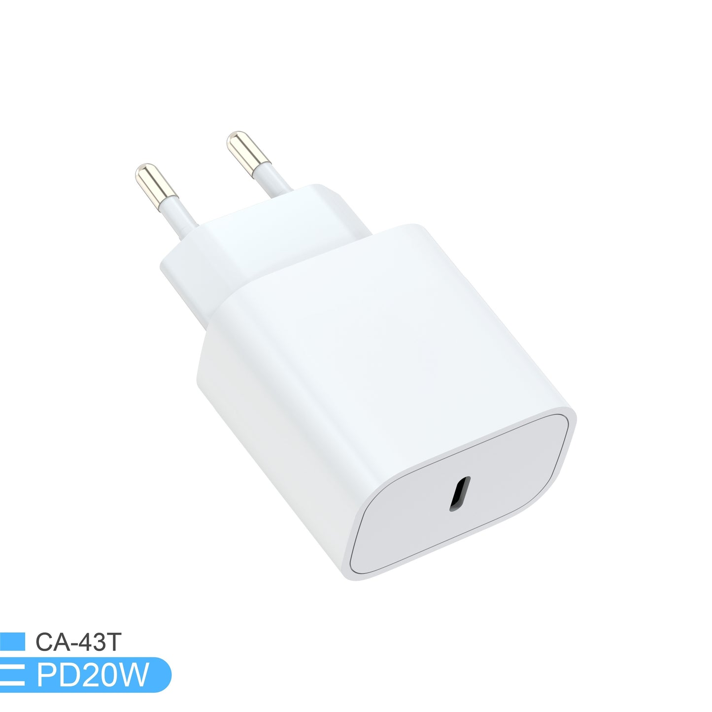 20W USB C fast charger for iPhone, iPad, and AirPods.