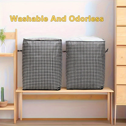 Organize your bedrooms, closets, clothes, dorms, and wardrobes with ease using the 2-Pack of 180L Foldable Large Capacity Fabric Storage Boxes.