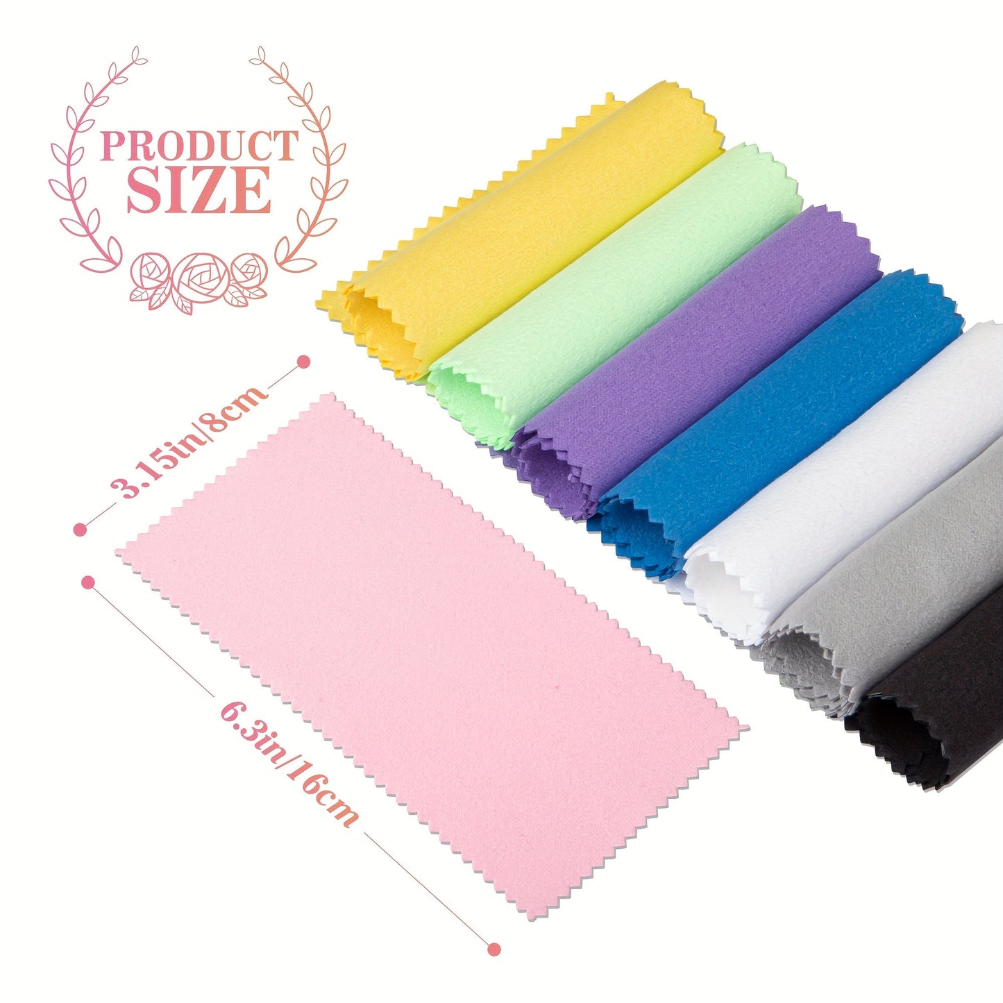 Jewelry Cleaning Cloth Set of 30 Pieces, Individually Wrapped, 8x16cm Polishing Cloth