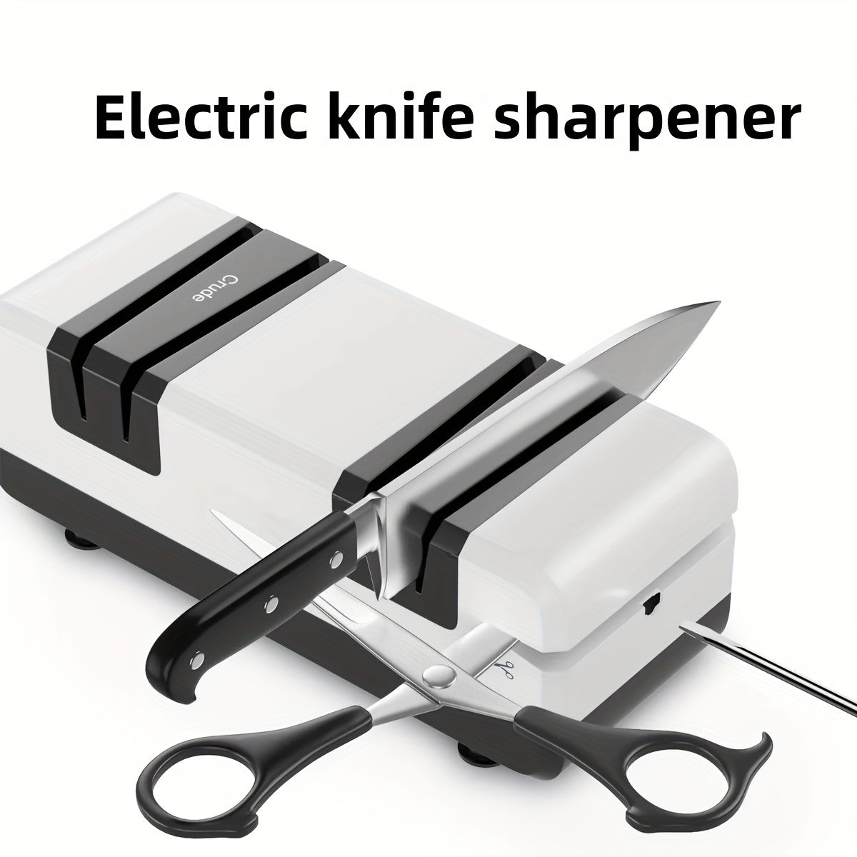 Professional Electric Knife Sharpener for Sale: 1 Piece - Multifunctional Automatic Cut Sharpener with 15-Degree Bevel, Crude and Fine Grooves, Kitchen Supplies and Accessories