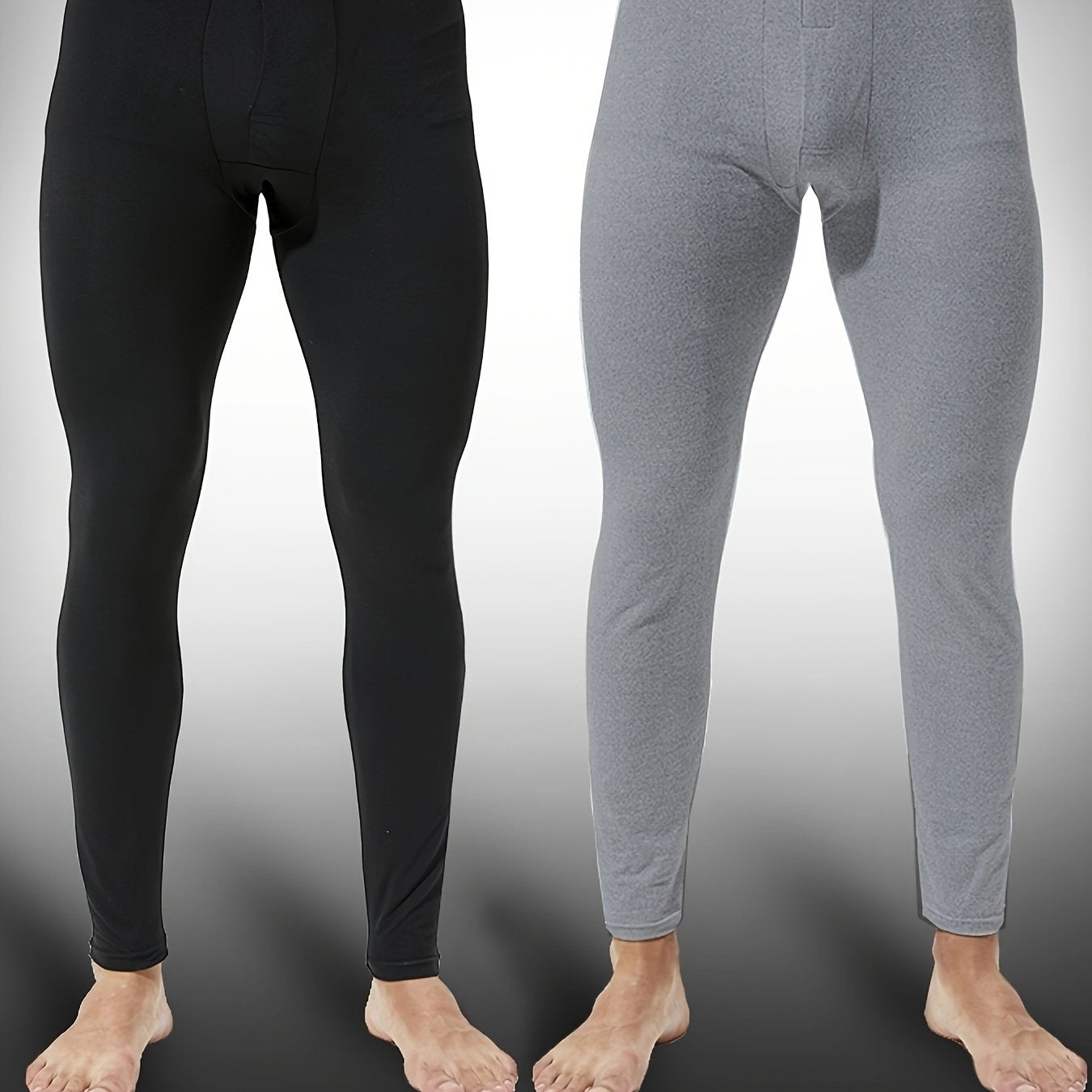 2 Mixed Color High-End Thermal Pants for Men, Slim Fit Base Layer for Autumn and Winter