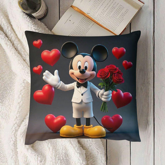 Two-Pack of Disney Mickey Mouse Double-Sided Throw Pillow Covers, perfect for adding a decorative touch to your sofa, living room, or outdoor space.