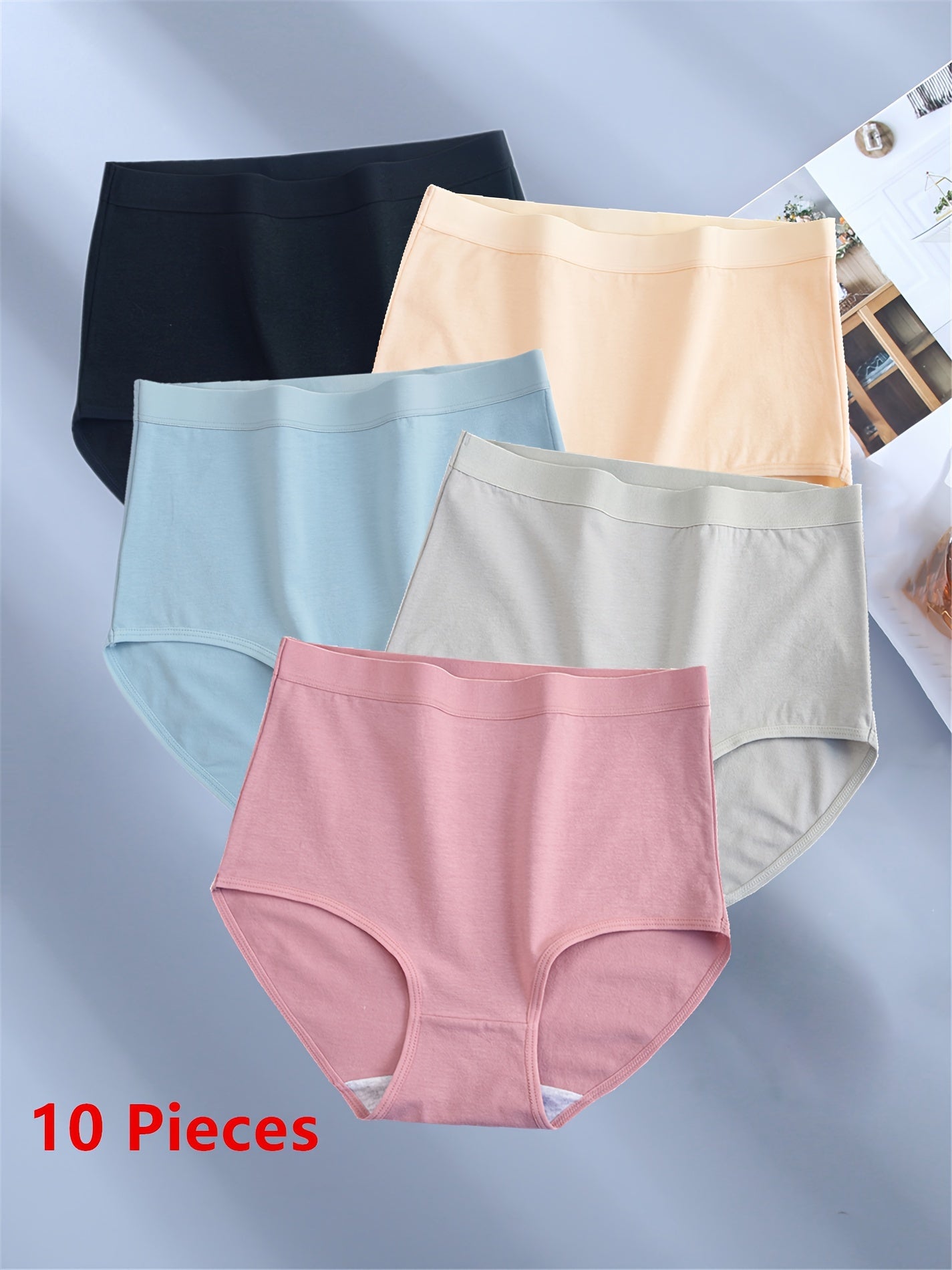 10 seamless high waist briefs perfect for women's lingerie and underwear, providing comfort and breathability.