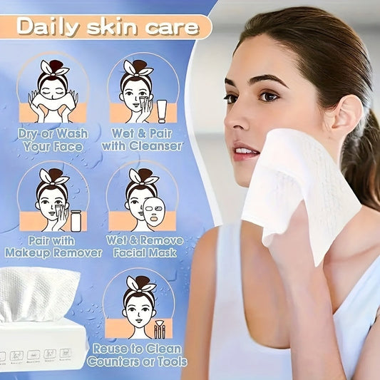 Thickened Disposable Face Towel for Beauty Salons - Soft Cleansing and Makeup Remover Towel