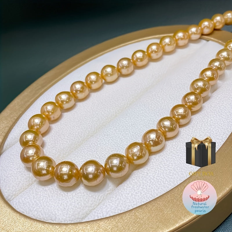 This exquisite luxury freshwater pearl necklace boasts an elegant and royal style, making it perfect for daily wear, parties, and gifting. An ideal choice for Mother's Day and wedding anniversaries, this versatile piece is suitable for all seasons.