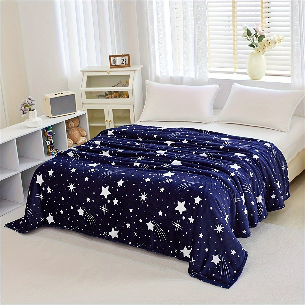 Stay cozy with our versatile Meteor Pattern Bed Blanket - perfect for your sofa, couch, office bed, camping trips, and travel adventures. This soft and warm fleece blanket makes a great gift for any occasion!