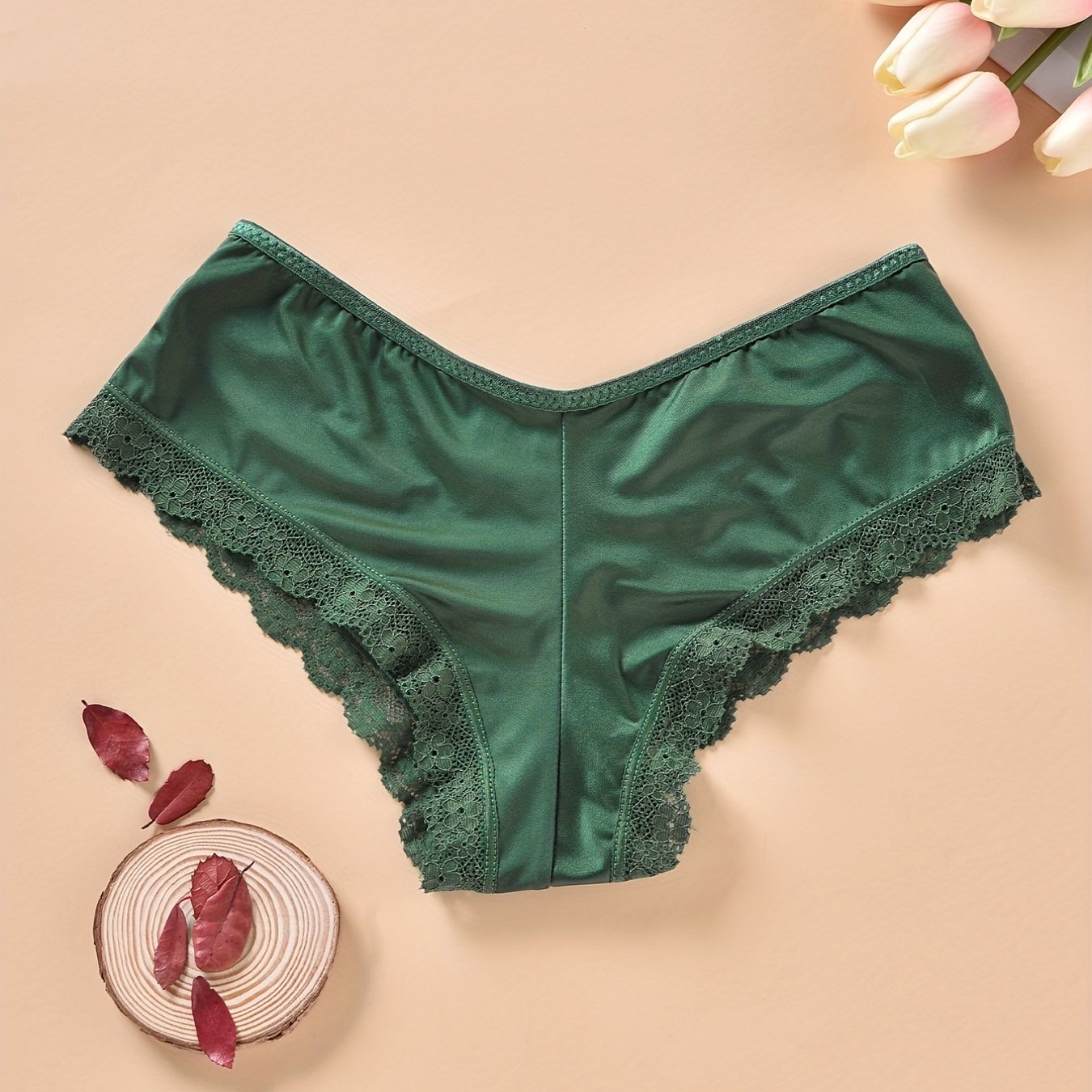 Lace Trim Hipster Panties with Cross Hollow Out Design are Breathable Intimates for Women's Lingerie & Underwear.