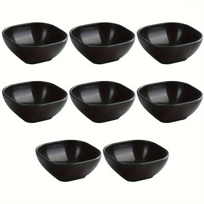 8 to 12 square sauce bowls for Korean, Chinese, and Middle Eastern styles.