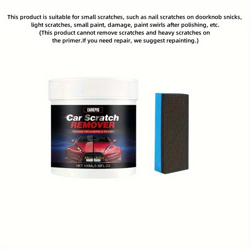 Quick and Simple Car Scratch & Swirl Remover Wax - Repair and Polish Kit for Minor Damage, Easy Fit, Leaves No Residue - Restores the Shine