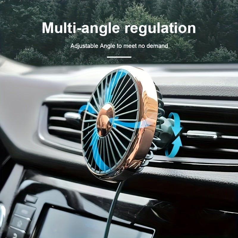 Silent yet powerful, this portable car fan offers high-speed adjustable wind speeds and smooth, quiet operation. It's easy to install, USB powered, and rechargeable for maximum convenience.