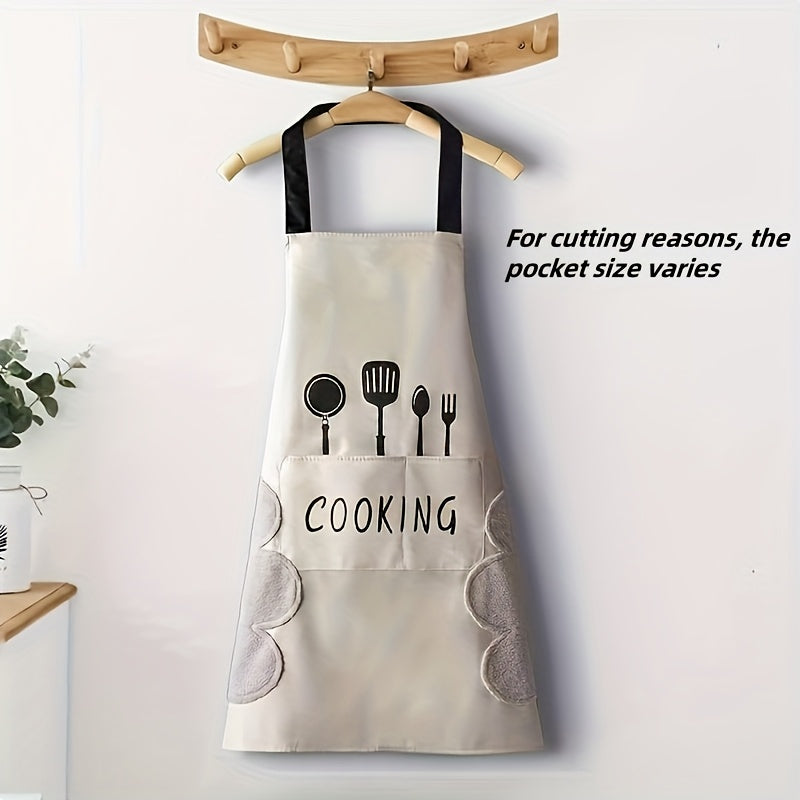 One durable canvas kitchen apron perfect for cooking, cleaning, and gardening.