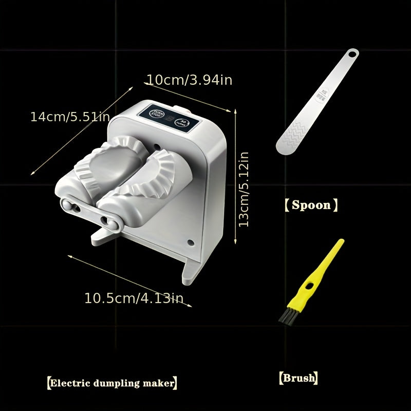 Introducing the 2023 Rechargeable Fully Automatic Dumpling Wrapper Machine for Home Use. This electric machine can wrap up to 1500 dumplings when fully charged. Say goodbye to manual wrapping with this kitchen essential!