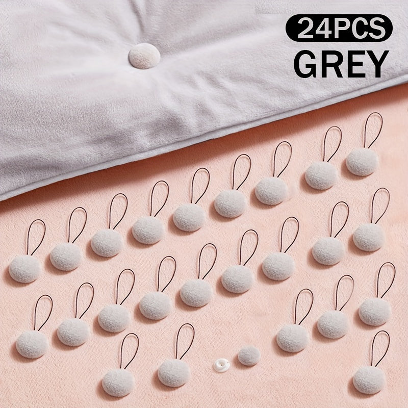 Mixed Color Pack of 6, 12, or 24 Invisible Bed Clips with Auxiliary Tool. These reusable bedding fasteners are designed to keep your bed covers in place and prevent slipping. Easy spot-clean care makes maintenance a breeze.