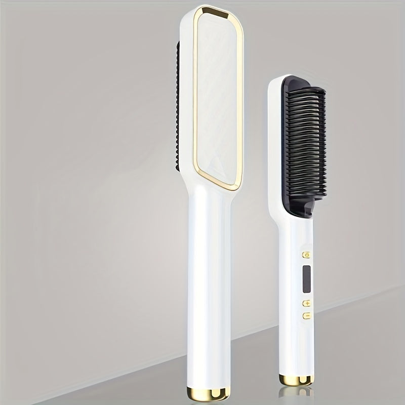 1pc Multifunctional Hair Straightener Comb with Negative Ion Technology, Type C Plug, Ideal Gift.