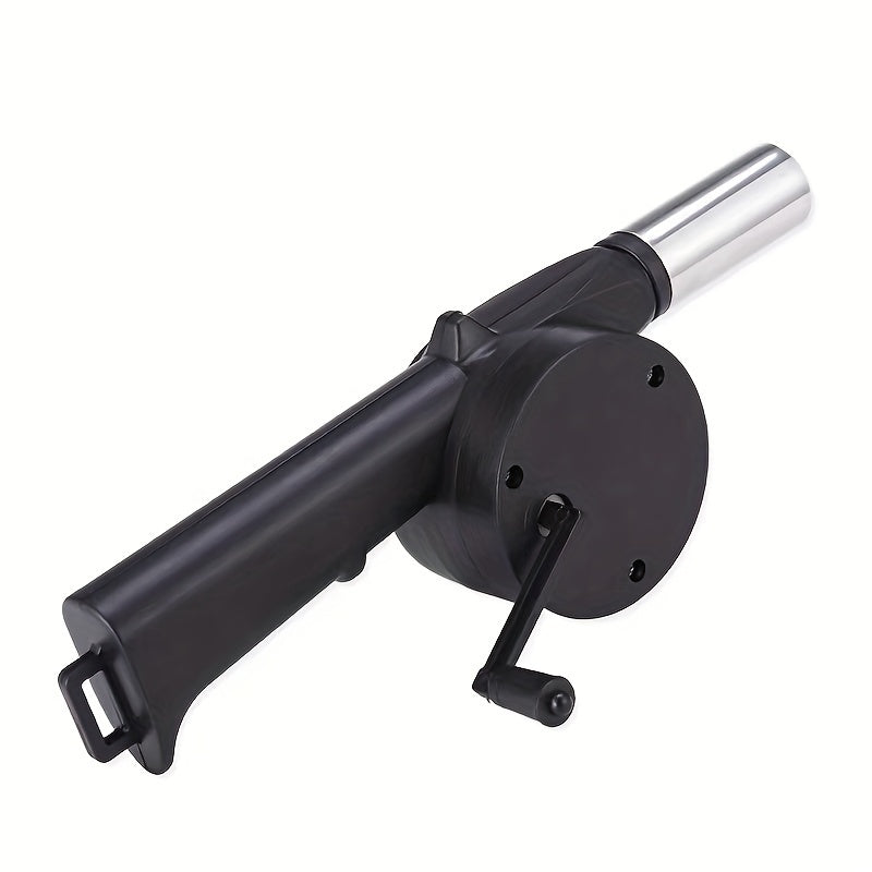 Outdoor portable hand cranked blower for household barbecue charcoal, kitchen supplies and BBQ accessories.